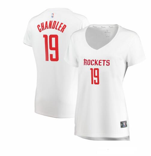 Camiseta Tyson Chandler 19 Houston Rockets association edition Blanco Mujer