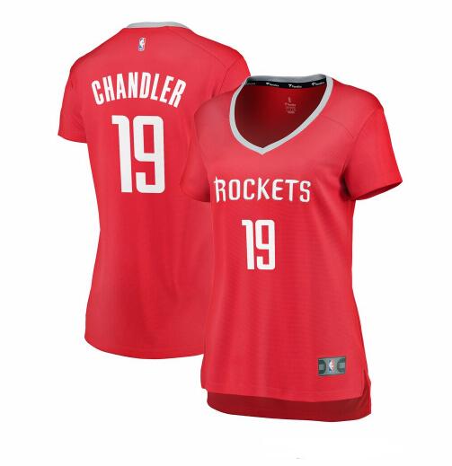 Camiseta Tyson Chandler 19 Houston Rockets icon edition Rojo Mujer