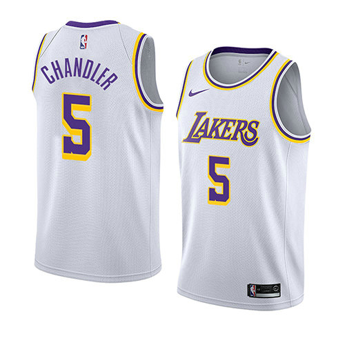 Camiseta Tyson Chandler 5 Los Angeles Lakers Association 2018 Blanco Hombre
