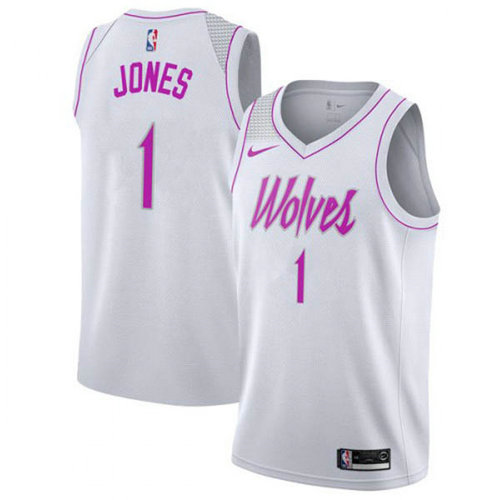 Camiseta Tyus Jones 1 Minnesota Timberwolves earned 2019 blanca Hombre