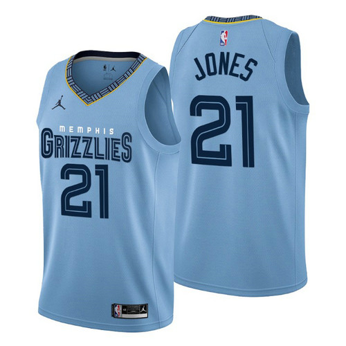 Camiseta Tyus Jones 21 Memphis Grizzlies 2022-2023 Statement Edition azul Hombre