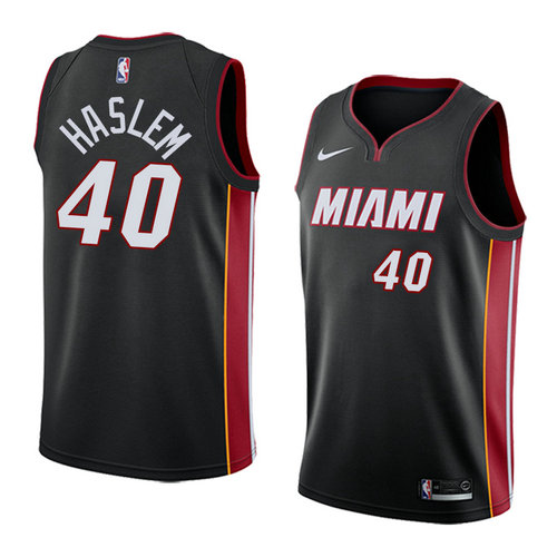 Camiseta Udonis Haslem 40 Miami Heat Icon 2018 Negro Hombre