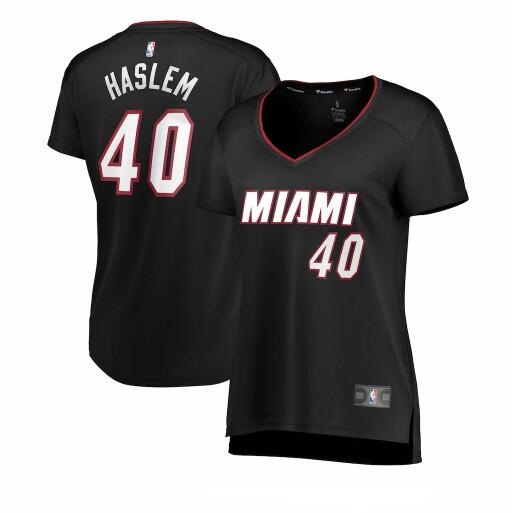 Camiseta Udonis Haslem 40 Miami Heat icon edition Negro Mujer
