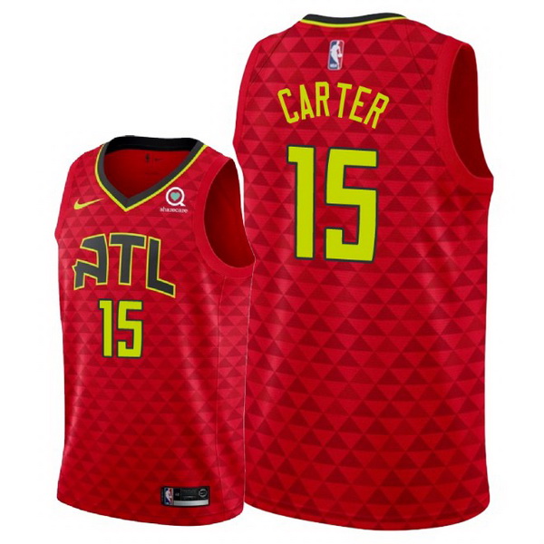Camiseta Vince Carter 15 Atlanta Hawks 2019 Rojo Hombre