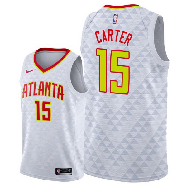 Camiseta Vince Carter 15 Atlanta Hawks Nike Blanca Hombre
