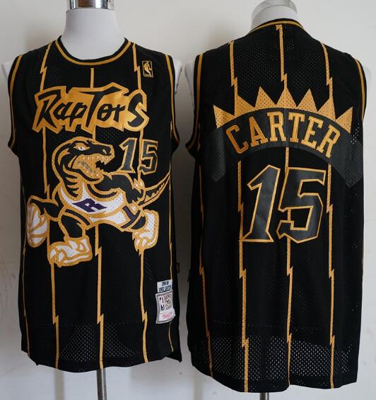 Camiseta Vince Carter 15 Toronto Raptors Throwback Negro Hombre