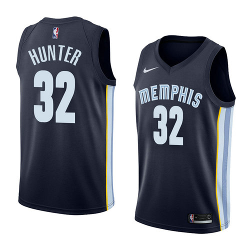 Camiseta Vincent Hunter 32 Memphis Grizzlies Icon 2018 Azul Hombre