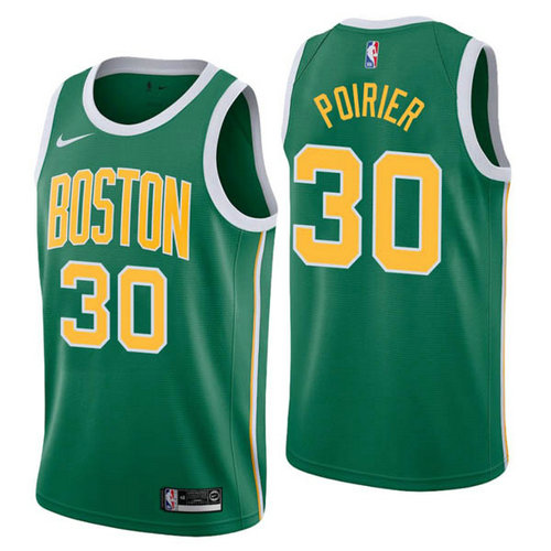 Camiseta Vincent Poirier 30 Boston Celtics earned 2018-19 verde Hombre