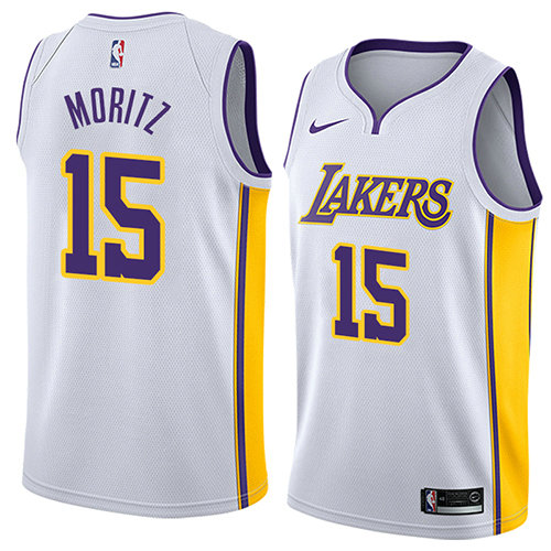 Camiseta Wagner Moritz 15 Los Angeles Lakers Association 2018 Blanco Hombre