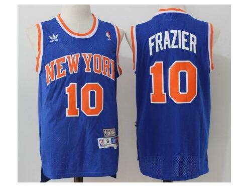 Camiseta Walt Frazier Player 10 New York Knicks Baloncesto Azul Hombre