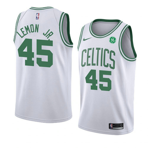 Camiseta Walter Lemon 45 Boston Celtics Association 2018 Blanco Hombre