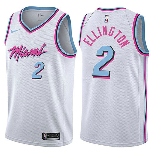 Camiseta Wayne Ellington 2 Miami Heat Ciudad 2017-18 Blanco Hombre