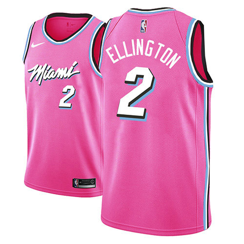 Camiseta Wayne Ellington 2 Miami Heat Earned 2018-19 Rosa Hombre