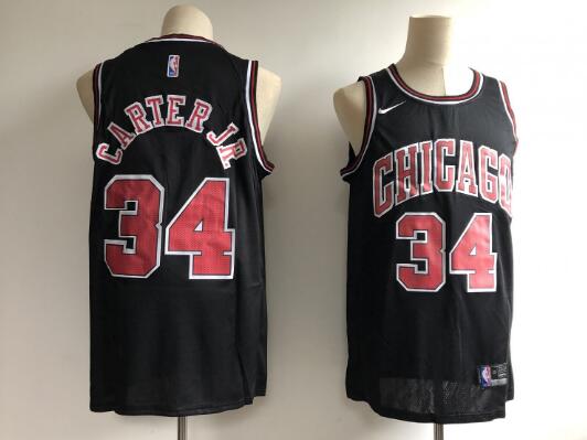 Camiseta Wendell Carter Jr. 34 Chicago Bulls 2019 Baloncesto Negro Hombre