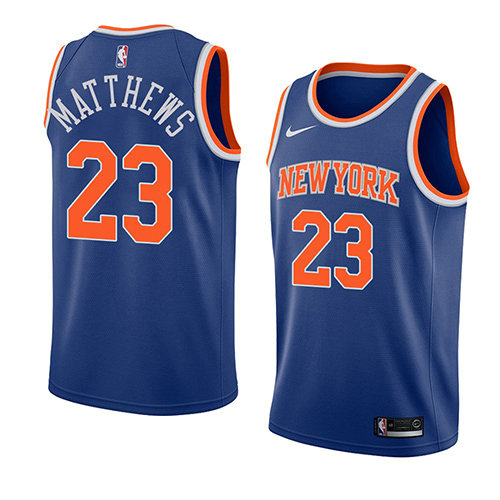 Camiseta Wesley Matthews 23 New York Knicks Icon 2018 Azul Hombre