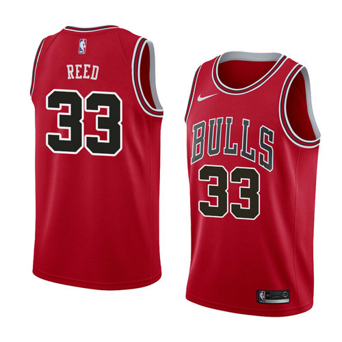 Camiseta Willie Reed 33 Chicago Bulls Icon 2018 Rojo Hombre
