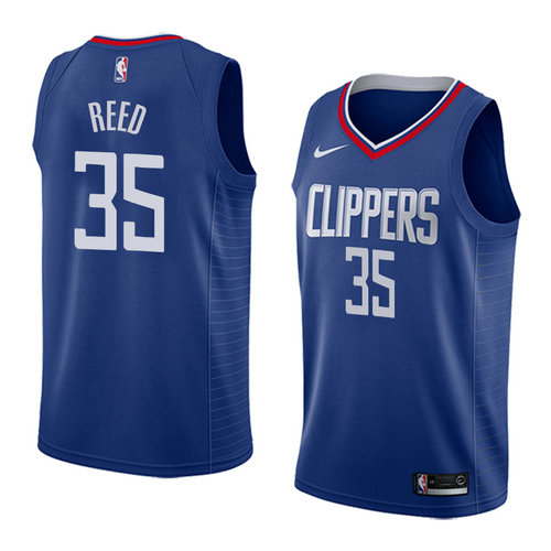 Camiseta Willie Reed 35 Los Angeles Clippers Icon 2018 Azul Hombre
