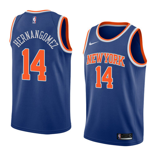 Camiseta Willy Hernangomez 14 New York Knicks Icon 2018 Azul Hombre