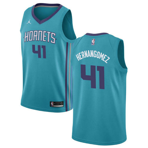 Camiseta Willy Hernangomez 41 Charlotte Hornets 2018 verde Hombre
