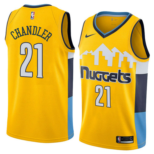 Camiseta Wilson Chandler 21 Denver Nuggets Statement 2018 Amarillo Hombre