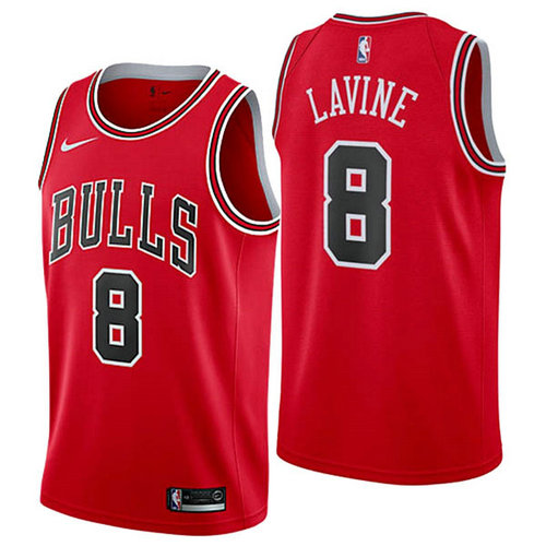 Camiseta Zach LaVine 8 Chicago Bulls 2018-2019 rojo Hombre