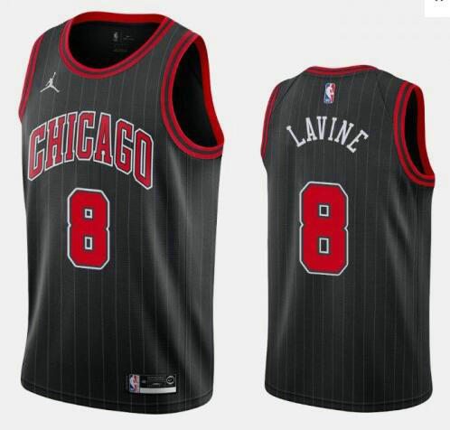 Camiseta Zach LaVine 8 Chicago Bulls 2020-21 Jordan Brand Statement Edition Swingman negro Hombre