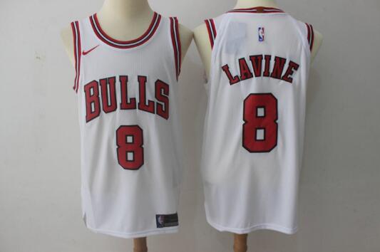 Camiseta Zach Lavine 8 Chicago Bulls Baloncesto blanco Hombre
