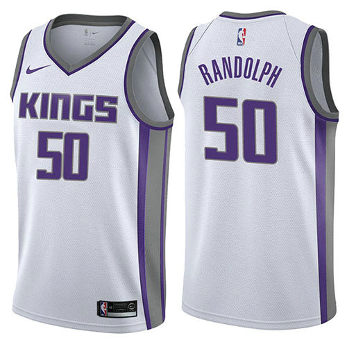 Camiseta Zach Randolph 50 Sacramento Kings Association 2017-18 Blanco Hombre