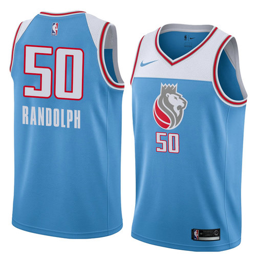 Camiseta Zach Randolph 50 Sacramento Kings Ciudad 2018 Azul Hombre