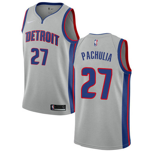 Camiseta Zaza Pachulia 27 Detroit Pistons 2018-19 gris Hombre