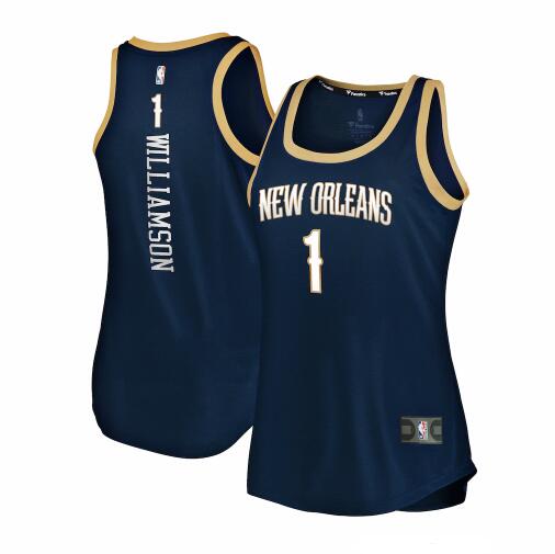 Camiseta Zion Williamson 1 New Orleans Pelicans 2019-2020 icon edition Armada Mujer