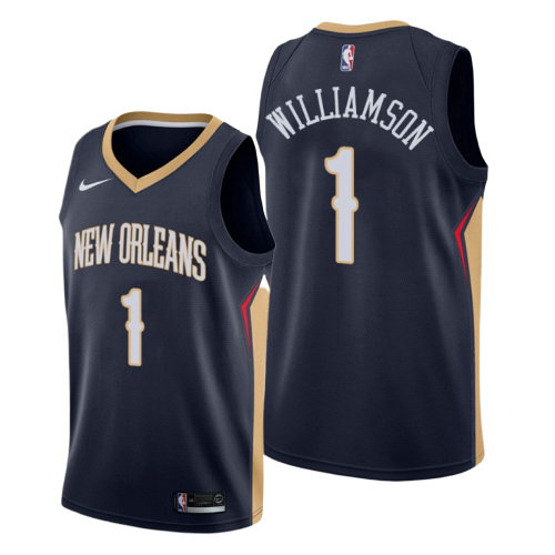 Camiseta Zion Williamson 1 New Orleans Pelicans Icon 2019-20 Azul Hombre