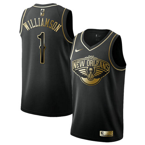 Camiseta Zion Williamson 1 New Orleans Pelicans moda 2019 negro Hombre