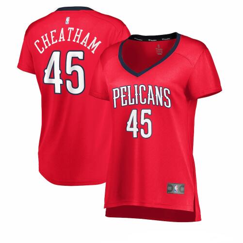 Camiseta Zylan Cheatham 45 New Orleans Pelicans statement edition Rojo Mujer