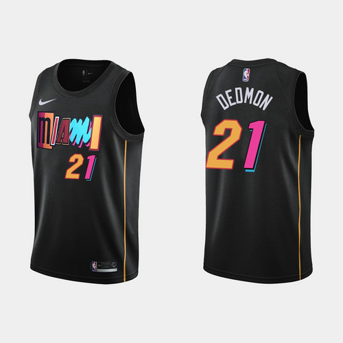 Camiseta dewayne dedmon 21 Miami Heat 2021-22 city edition negro Hombre