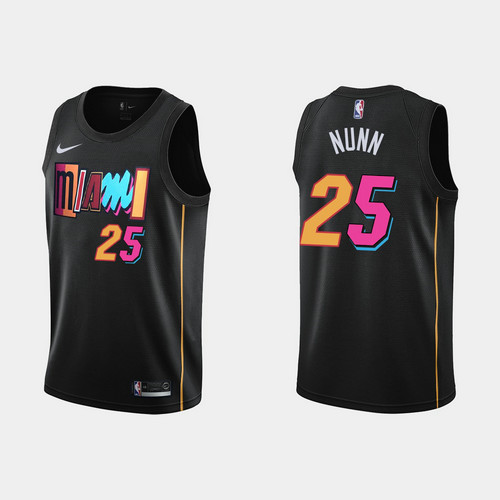 Camiseta kendrick nunn 25 Miami Heat 2021-22 city edition negro Hombre