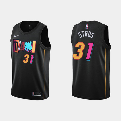 Camiseta max strus 31 Miami Heat 2021-22 city edition negro Hombre