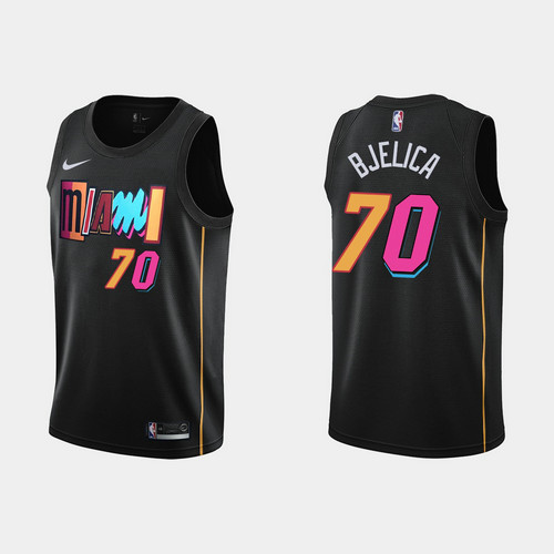 Camiseta nemanja bjelica 70 Miami Heat 2021-22 city edition negro Hombre