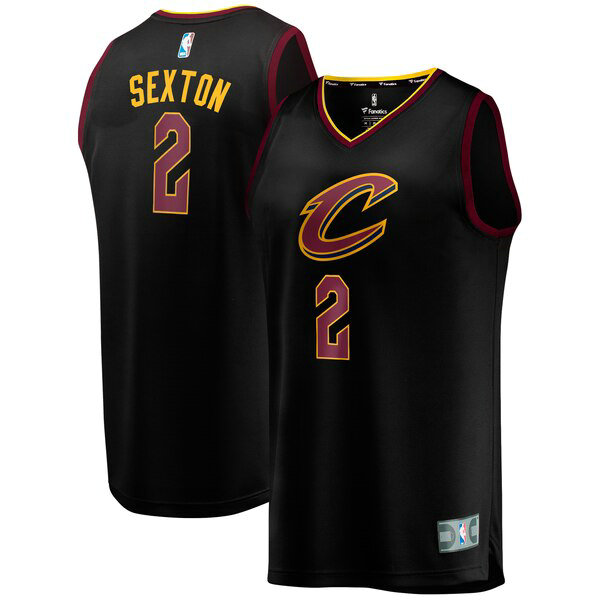 Camiseta Collin Sexton 2 Cleveland Cavaliers 2019 Negro Hombre