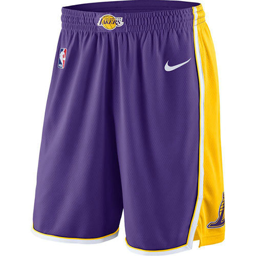 Pantalones Cortos Los Angeles Lakers 2017-18 Púrpura Hombre