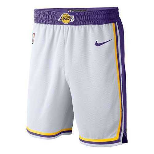 Pantalones Cortos Los Angeles Lakers Association 2018-19 Blanco Hombre