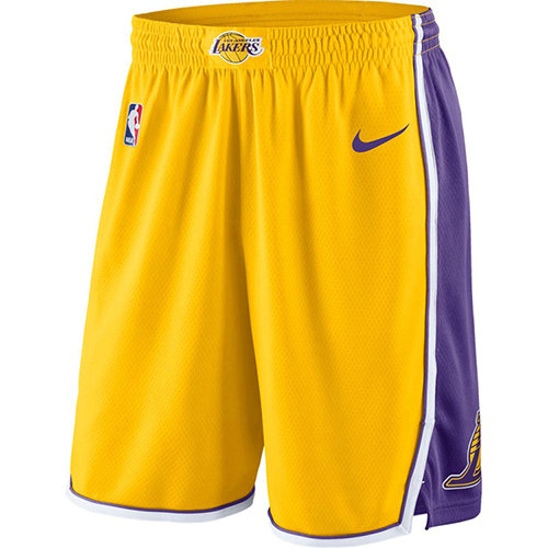 Pantalones Cortos Los Angeles Lakers Icon 2018-19 Amarillo Hombre