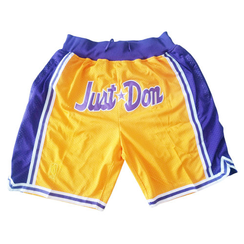 Pantalones Cortos Los Angeles Lakers Just don Amarillo Hombre