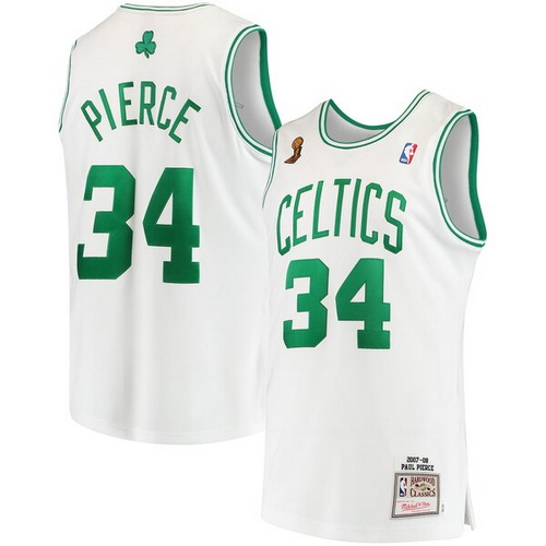camiseta Paul Pierce 34 boston celtics 2019 2020 blanco hombre