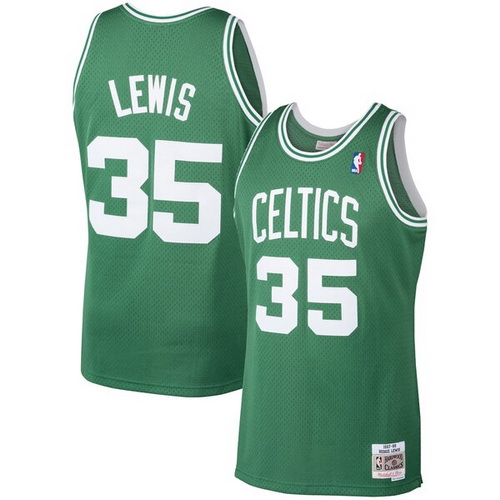 camiseta Reggie Lewis 35 boston celtics 2019 2020 blanco hombre