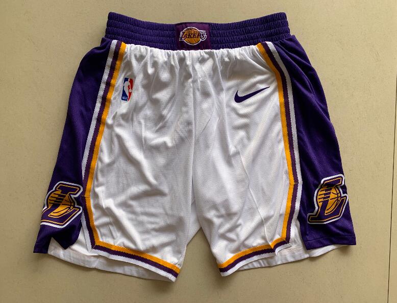 Pantalones Cortos Los Angeles Lakers blanco retro Hombre