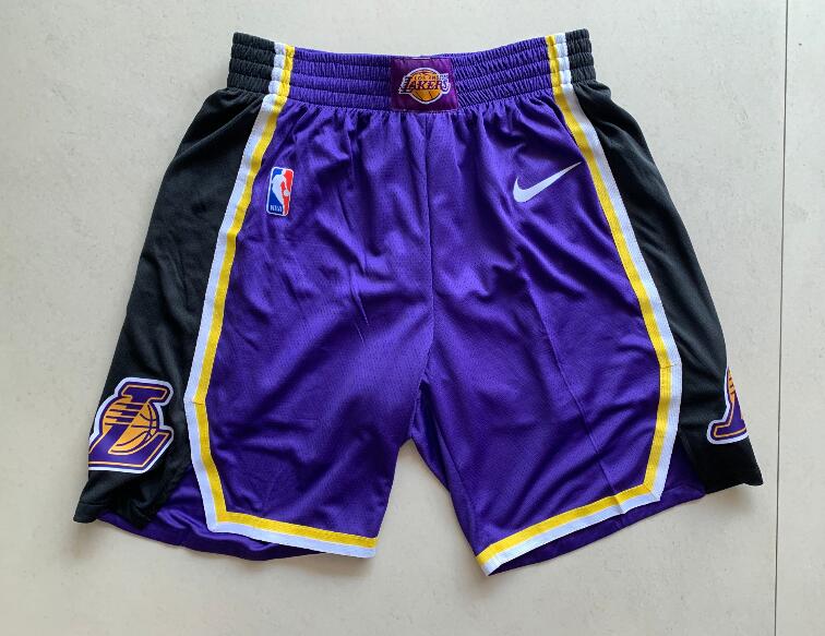 Pantalones Cortos Los Angeles Lakers Morado vintage Hombre